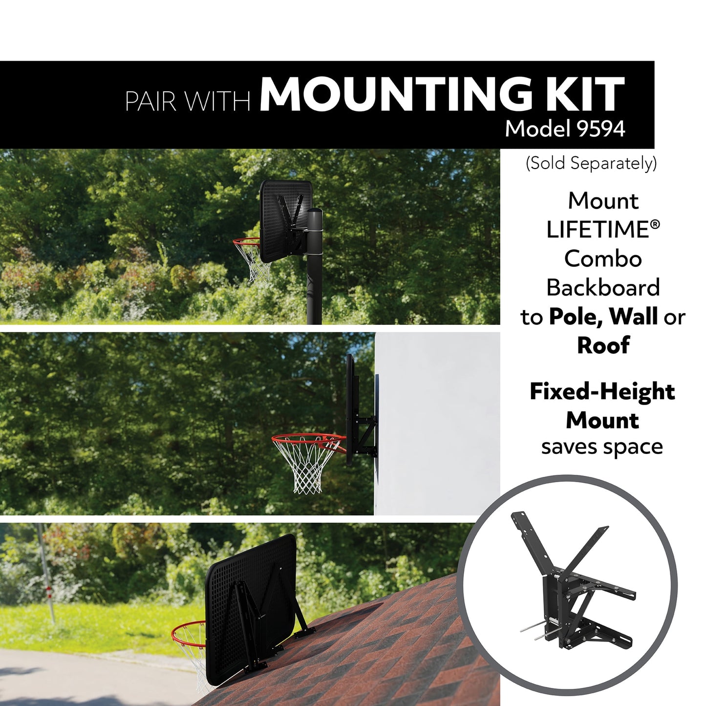 Lifetime Basketball Backboard and Rim Combo (48 Inch Polycarbonate)