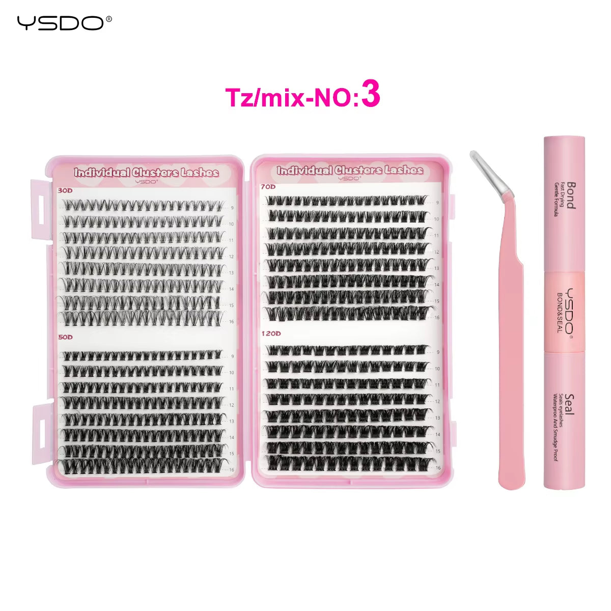 uCoolMe Fairy Manga C Curl Wet Look DIY Lashes Extension Kit - Eyelash Extensions, Eyelash Extension