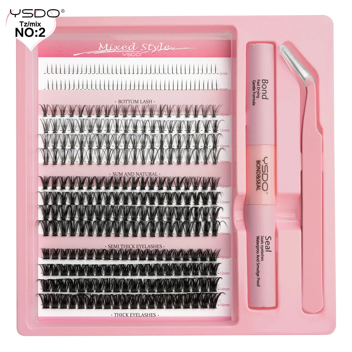 uCoolMe Fairy Manga C Curl Wet Look DIY Lashes Extension Kit - Eyelash Extensions, Eyelash Extension