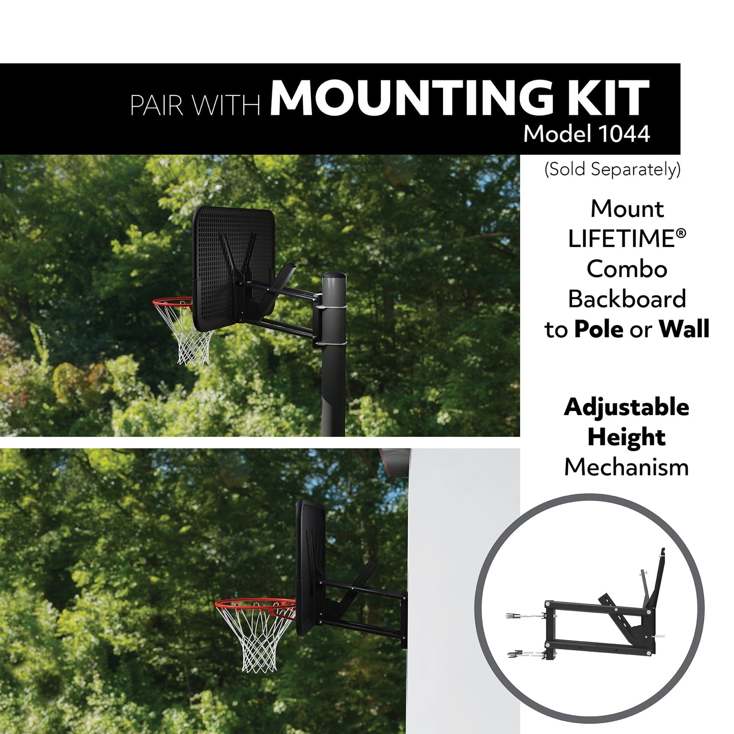 Lifetime Basketball Backboard and Rim Combo (48 Inch Polycarbonate)