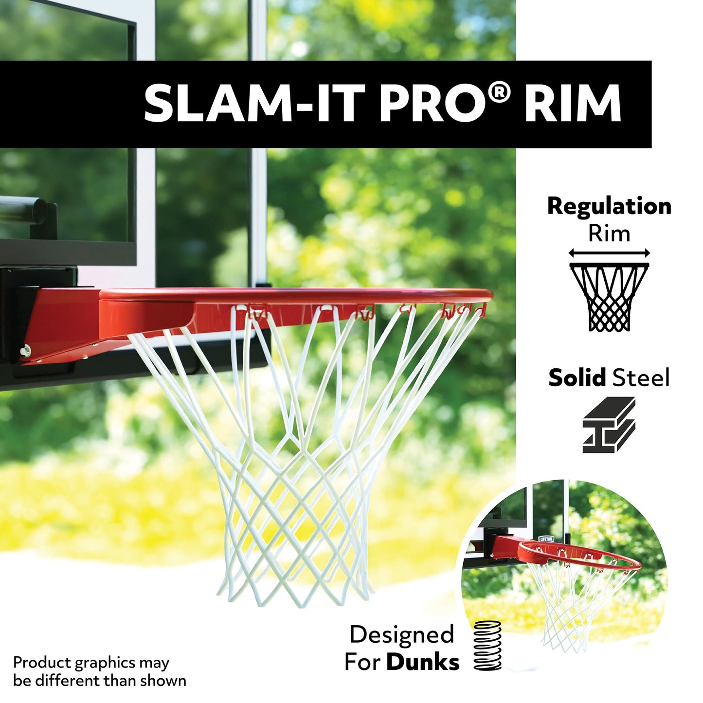 Lifetime Basketball Backboard and Rim Combo (48 Inch Polycarbonate)