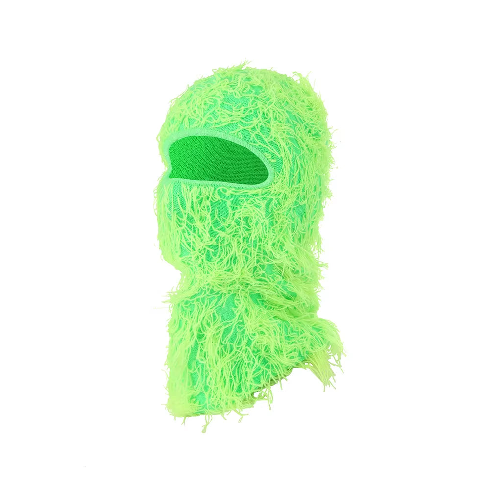 Fuzzy Balaclava Hat Full Face Cover Ski Mask Knitted Beanies