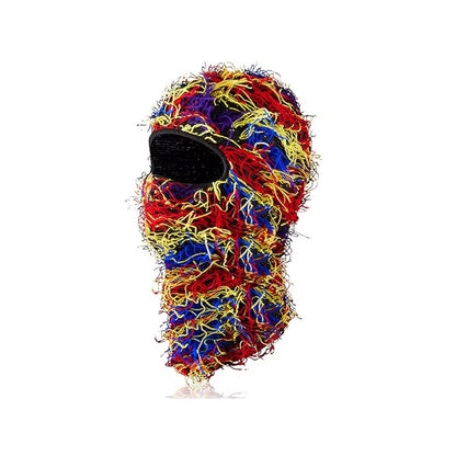 Fuzzy Balaclava Hat Full Face Cover Ski Mask Knitted Beanies