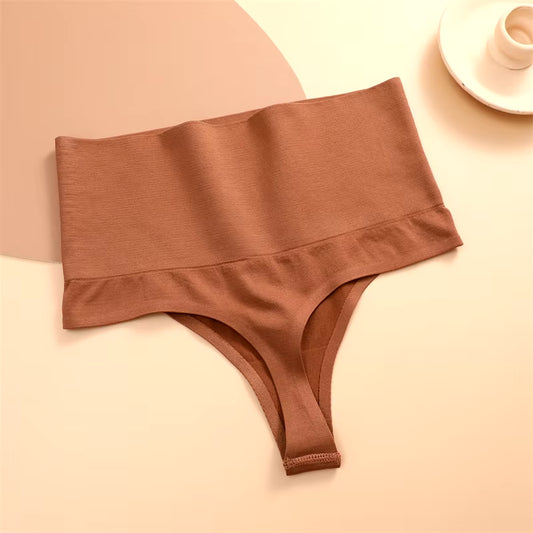 FINETOO High Waist Butt Lifter Women'S Thong Panties Sexy Tummy Control Belly Shaping Cincher Lingerie Female Slimming Shapewear