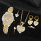 Full Diamond Bracelet Watch Suit Women'S Quartz Watch Fashion Jewelry