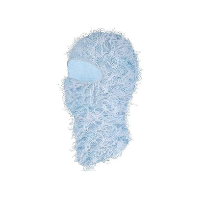 Fuzzy Balaclava Hat Full Face Cover Ski Mask Knitted Beanies