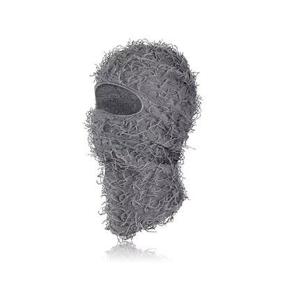 Fuzzy Balaclava Hat Full Face Cover Ski Mask Knitted Beanies