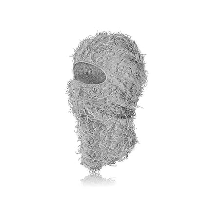 Fuzzy Balaclava Hat Full Face Cover Ski Mask Knitted Beanies