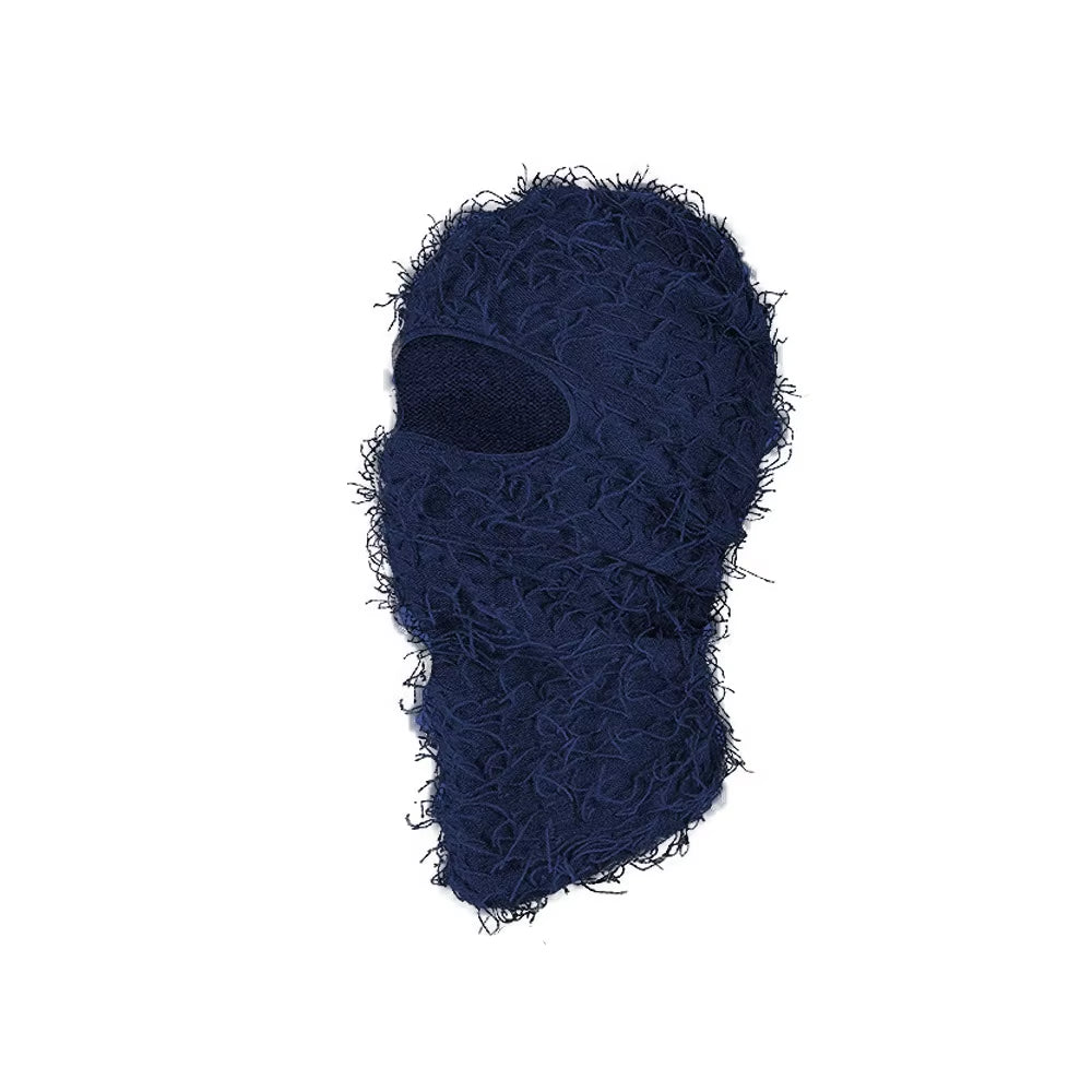 Fuzzy Balaclava Hat Full Face Cover Ski Mask Knitted Beanies