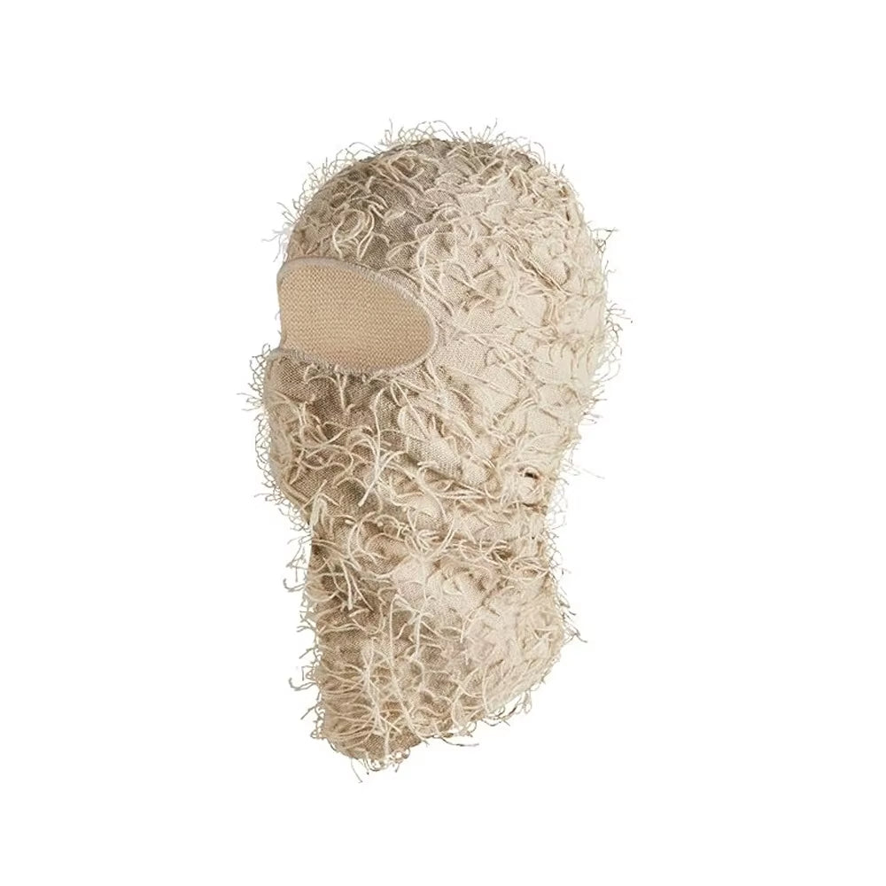 Fuzzy Balaclava Hat Full Face Cover Ski Mask Knitted Beanies