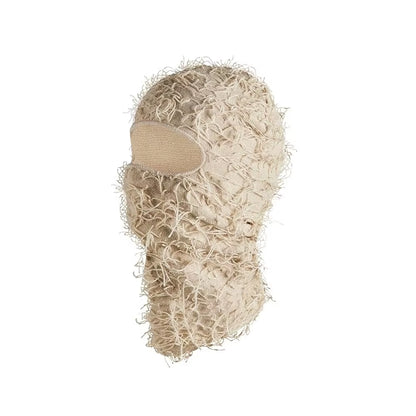 Fuzzy Balaclava Hat Full Face Cover Ski Mask Knitted Beanies