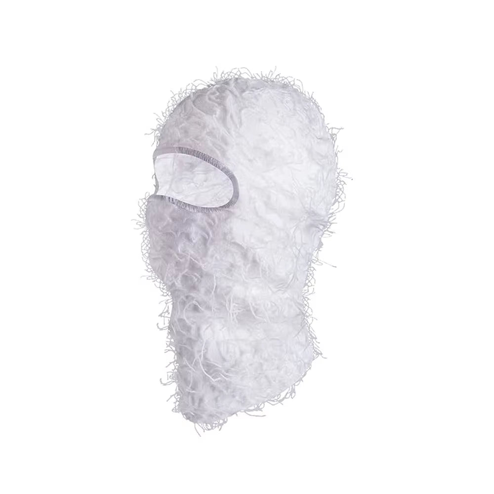 Fuzzy Balaclava Hat Full Face Cover Ski Mask Knitted Beanies