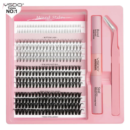 uCoolMe Fairy Manga C Curl Wet Look DIY Lashes Extension Kit - Eyelash Extensions, Eyelash Extension