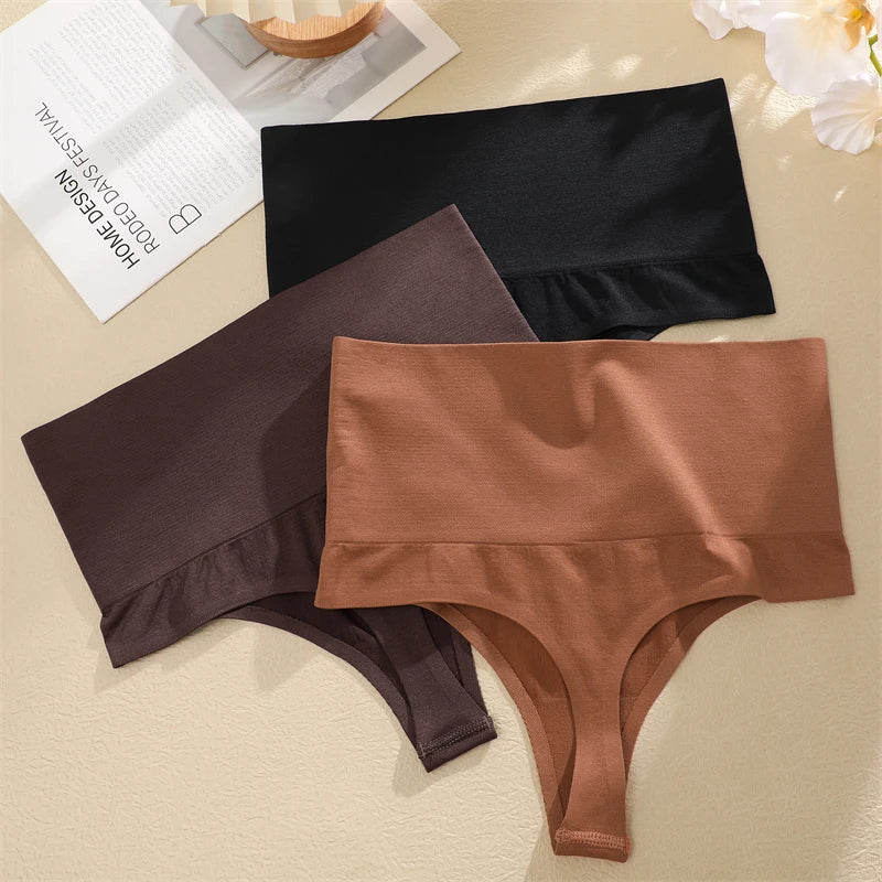 High Waist Butt Lifter Thong Panties-Tummy Control Shaping Lingerie Shapewear