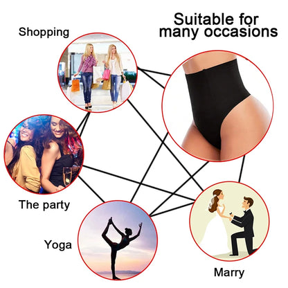 High Waist Butt Lifter Thong Panties-Tummy Control Shaping Lingerie Shapewear