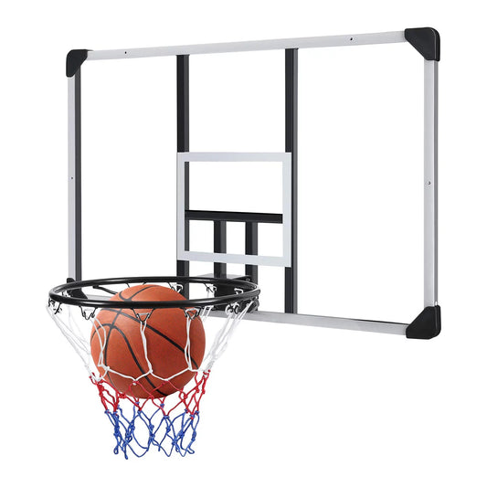 44" Basketball Backboard and Rim Combo, Wall Mounted Basketball Hoop Outdoor Indoor for Kids Adults