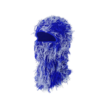 Fuzzy Balaclava Hat Full Face Cover Ski Mask Knitted Beanies