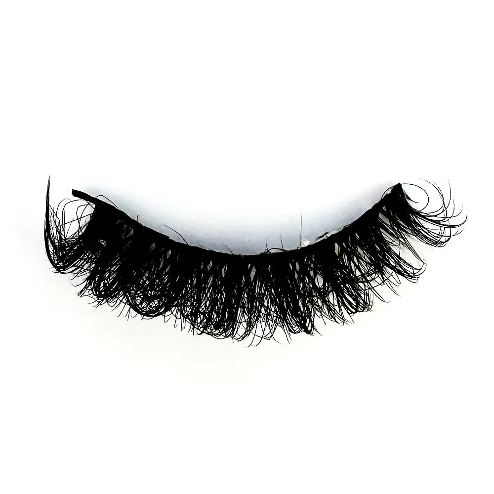 5 Pairs Classic Hybrid Volume Lashes Wispy D Curl Short Russian Strip Lashes